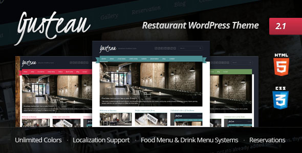 Gusteau: Restaurant WordPress Theme