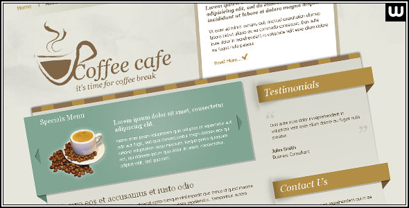 Coffee Cafe - HTML Site Template
