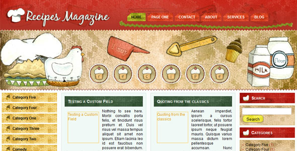 WP-Recipes Magazine WordPress Themes