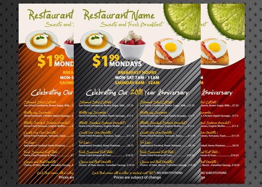 Restaurant / Coffee Breakfast Menu