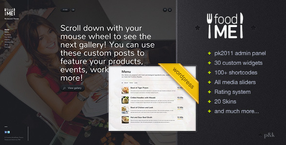 WordPress FoodMe Restaurant Business Theme