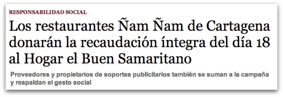 Los restaurantes donan su recaudación