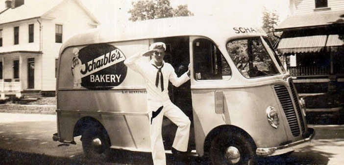 Carro de panadería de Schaible, Easton, PA, aproximadamente finales de la década de 40, principios de la década de 50