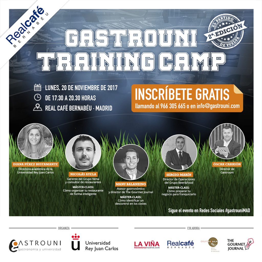 El 20 de noviembre se celebra en Madridel segundo Gastrouni Training Camp