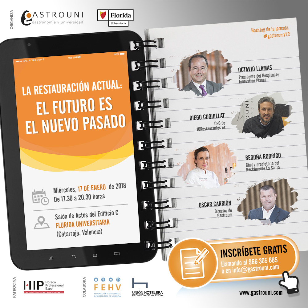 Gastrouni organiza un nuevo evento sobre el futuro de la restauración española el 17 de enero en Valencia
