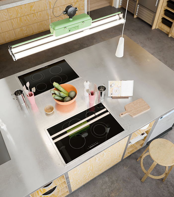 Además de estas infraestructuras básicas, dentro de las paredes del número 511 W hay también una cocina dedicada a I+D+i, un estudio de fotografía profesional, un expositor donde se presentarán las últimas novedades en artículos envasados de alto volumen de consumo, una maqueta de una tienda de merchandising y un stand de degustación.