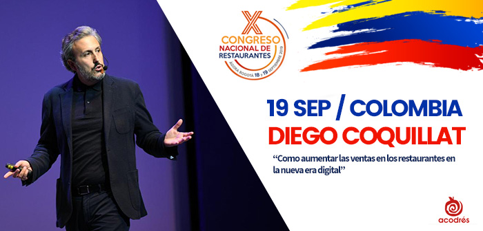 Diego Coquillat visita Colombia para impartir una conferencia sobre la nueva era de los restaurantes