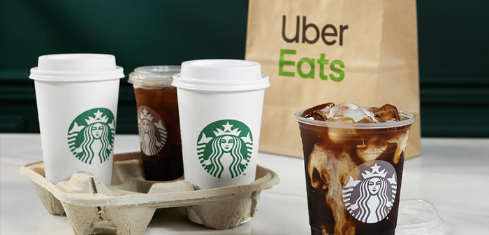 La aplicación también cuenta con sistemas para emplear el servicio Starbucks Delivery con entrega del pedido a domicilio a través de Uber Eats.