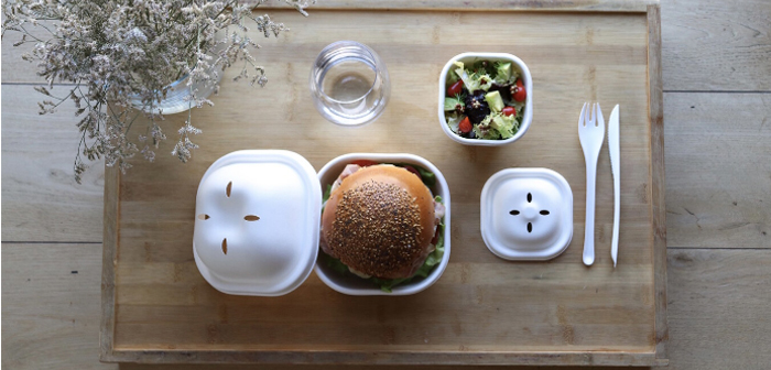 EKO BURGER SET, 100% biodegradable y compostable para delivery