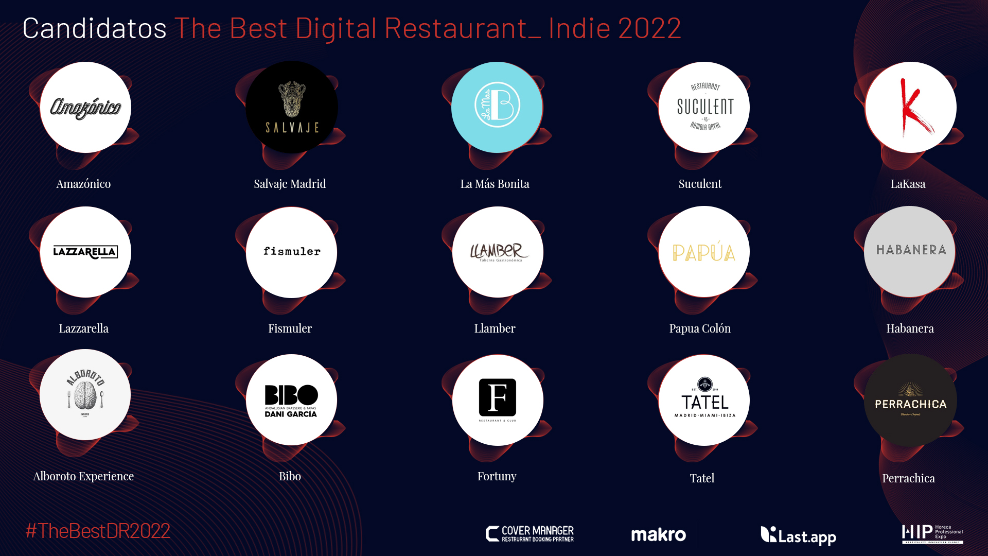 Candidatos The Best Digital Restaurant_ Indie 2022.