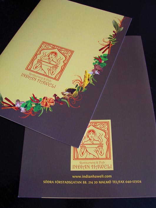 Menu Design for Restaurang & Pub Indian Haweli Menu Design for Restaurang & Pub Indian Haweli