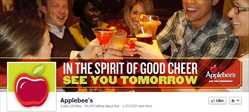 Applebee's restaurante restaurante en redes sociales