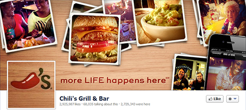 Chili's Grill & Bar restaurante en redes sociales