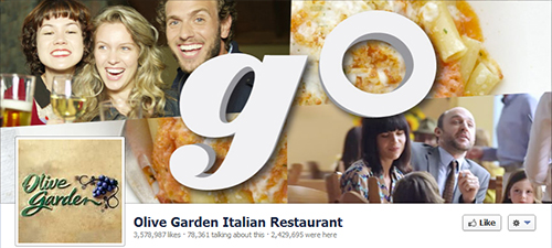 Olive Garden restaurante en redes sociales