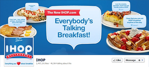 IHOP restaurante en redes sociales