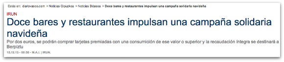 Restaurantes Solidarios en navidad