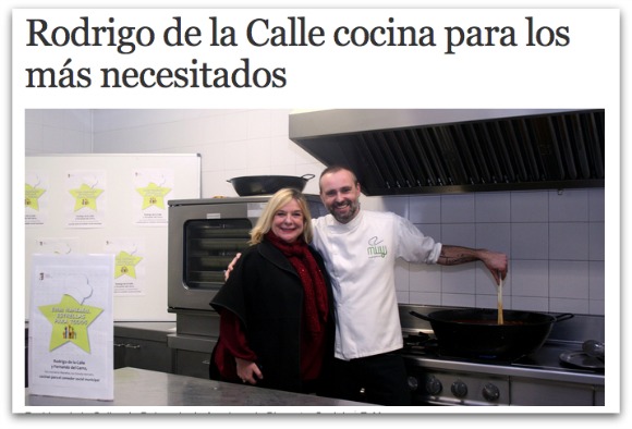 Rodrigo de la Calle cocina para los más necesitados