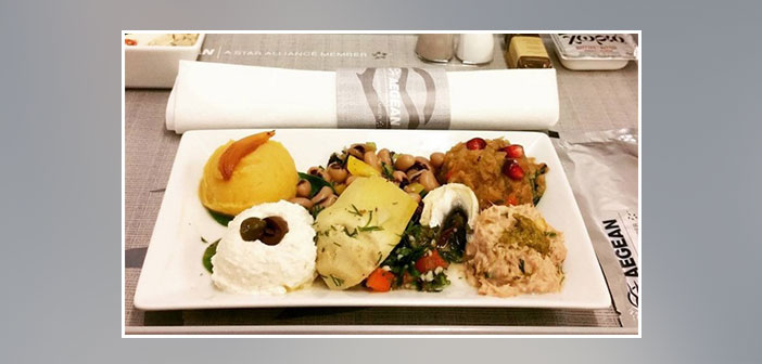 Aegean-Airlines---Dinner-in-business-class