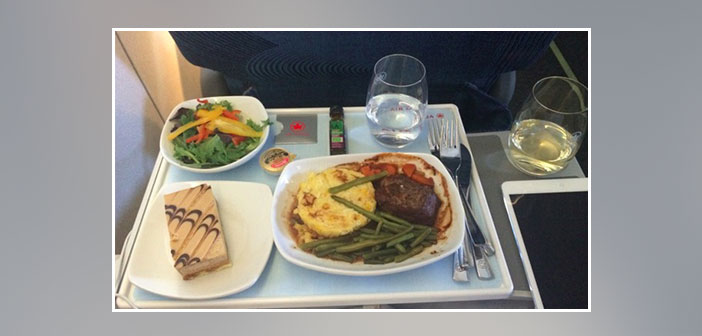 Air-Canada---Dinner-in-business-class