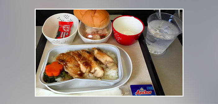 Cathay-Pacific-Airlines---Dinner-in-economy-class