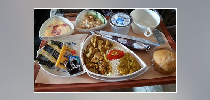 Emirates-Airlines---Dinner-in-economy-class