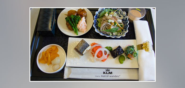 KLM---Dinner-in-business-class