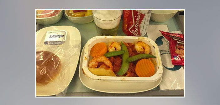 Korean-Airlines---Dinner-in-economy-class