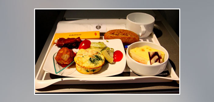 Lufthansa---Dinner-in-business-class