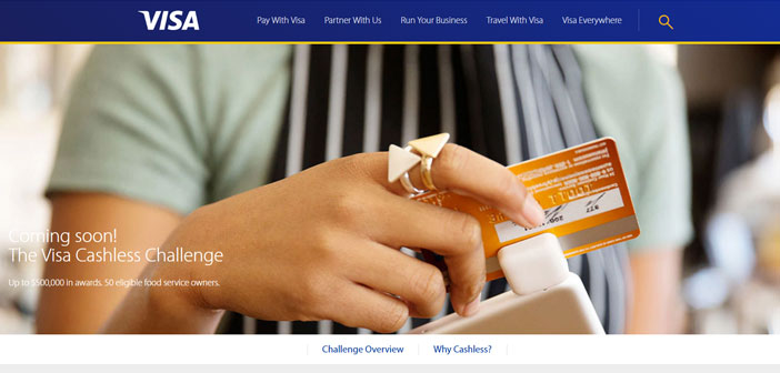 El programa en concreto se llama "The Visa Cashless Challenge" y va dirigido principalmente a restaurantes, cafeterías y propietarios de foodtracks que quieran comprometerse a retirar el dinero en efectivo, tanto de las transacciones que realice con sus clientes como con sus empleados, para pagar exclusivamente con tarjeta de crédito o pagos digitales.