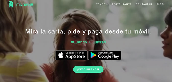 Aplicaciones como Mr.Noow permiten dar el control al cliente, es como un mando a distancia en el restaurante y a su vez el sistema mejora la gestión del servicio ya que permite a los camareros centrarse en despachar platos y en atender de forma más eficiente.
