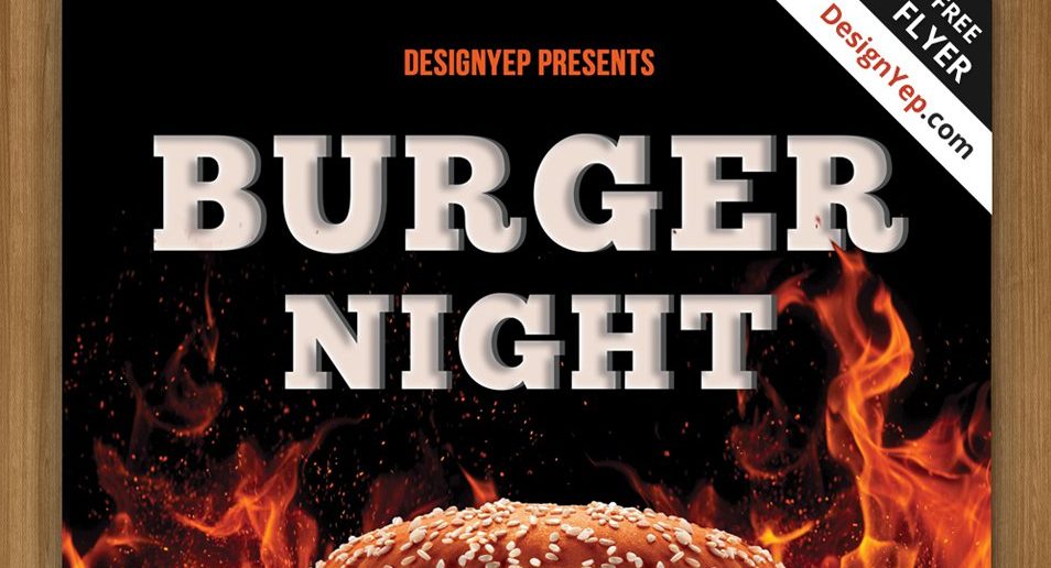 Free-Burger-Night-Flyer-PSD-Template