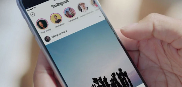 Las Stories son increíblemente fáciles de usar. Simplemente se debe pulsar sobre el signo "+" en la parte superior izquierda del feed, y estarás listo para hacer una foto o grabar un vídeo, tal como lo harías en Instagram. También puedes subir un vídeo o una foto que tengas almacenada en tu teléfono.