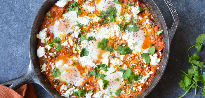 Ahora es tiempo de darle paso a platos tradicionales de la cocina oriental como el Shakshuka, huevos cocidos en salsa de tomate picante