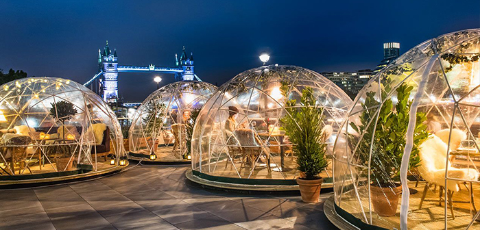 Los “iglús” para restaurantes hacen rentables las terrazas en invierno
