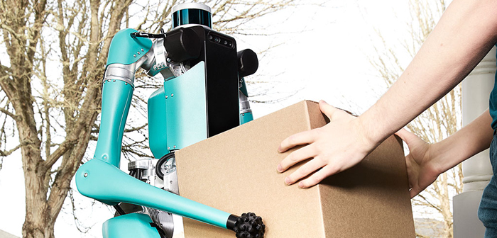 Ford prepara un robot bípedo de reparto de comida a domicilio único en el mercado